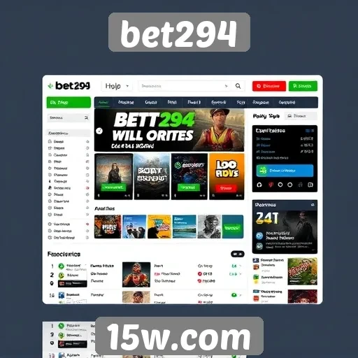 Análise da interface do usuário do site bet294